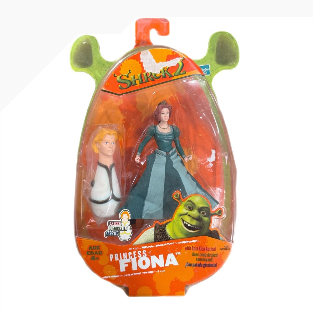 Hasbro Shrek 2 Princess Fiona Action Figure Spin Kick Action Prince Charming